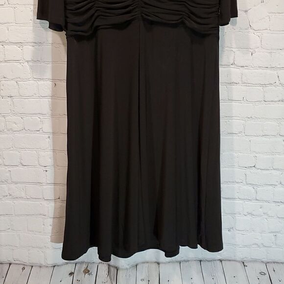 Vintage black women's plus size Clues Collections midi dress - Picture 10 of 10